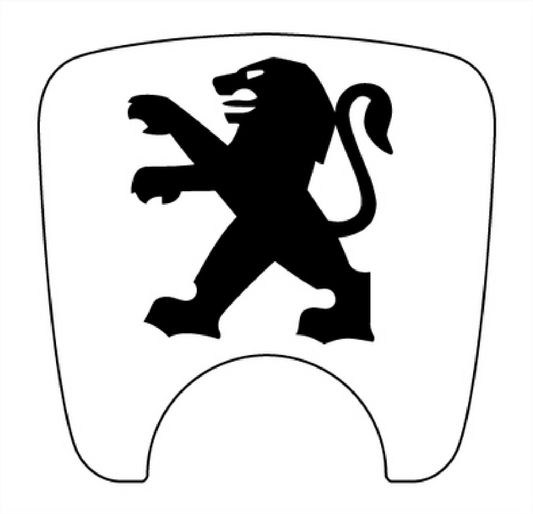 106 S2 Boot Lock Decal with Lion - White