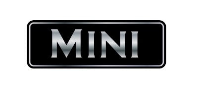 'Mini' Grille Badge - Black and Chrome